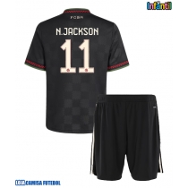 Camisa de Futebol Bayern Munich Nicolas Jackson #11 Equipamento Alternativo Infantil 2025-26 Manga Curta (+ Calças curtas)